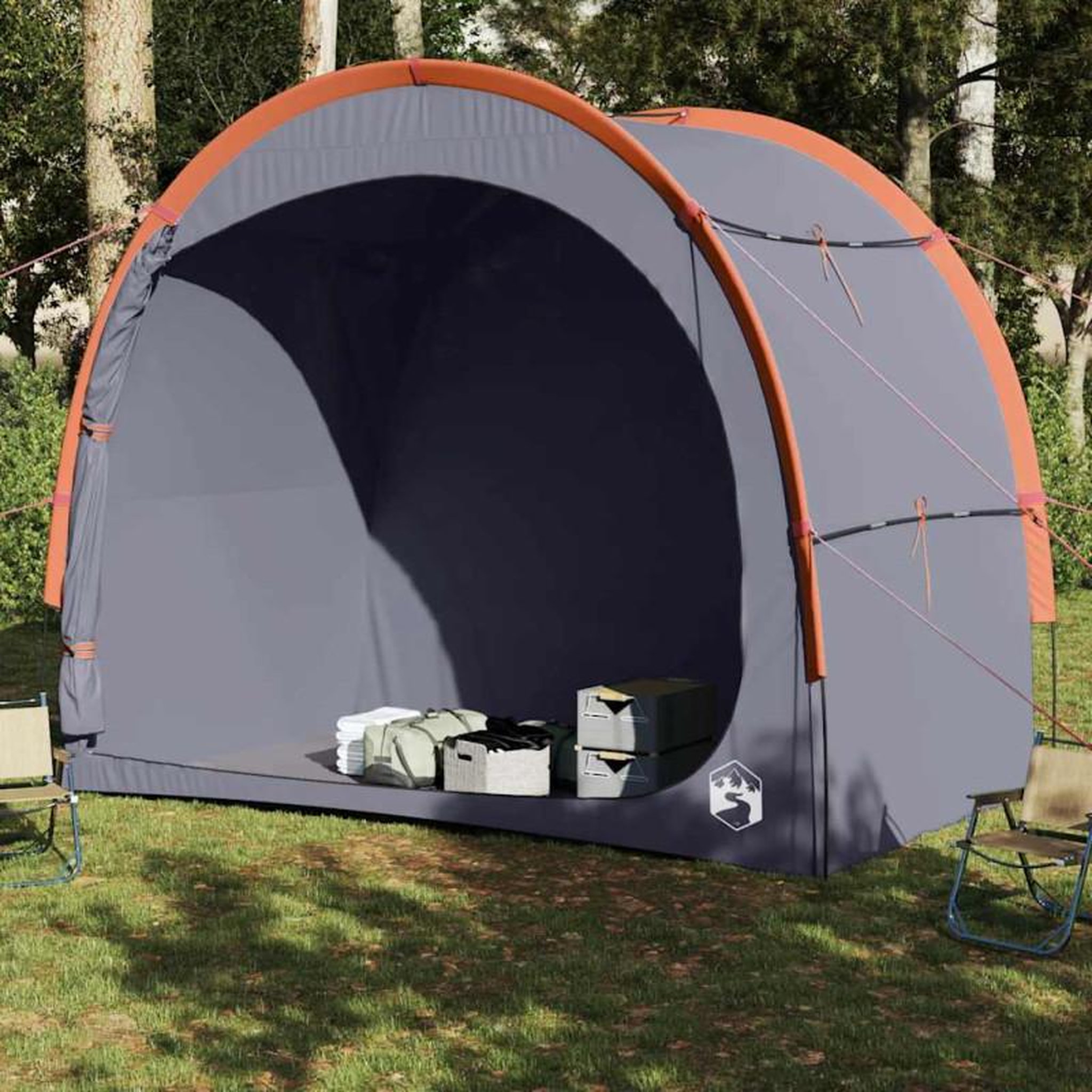 Voir la diapositive 3 : VIDAXL Tente de rangement gris et orange imperméable