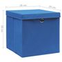 Voir la diapositive 6 : VIDAXL Boîtes de rangement avec couvercles 10 pcs 28x28x28 cm Bleu
