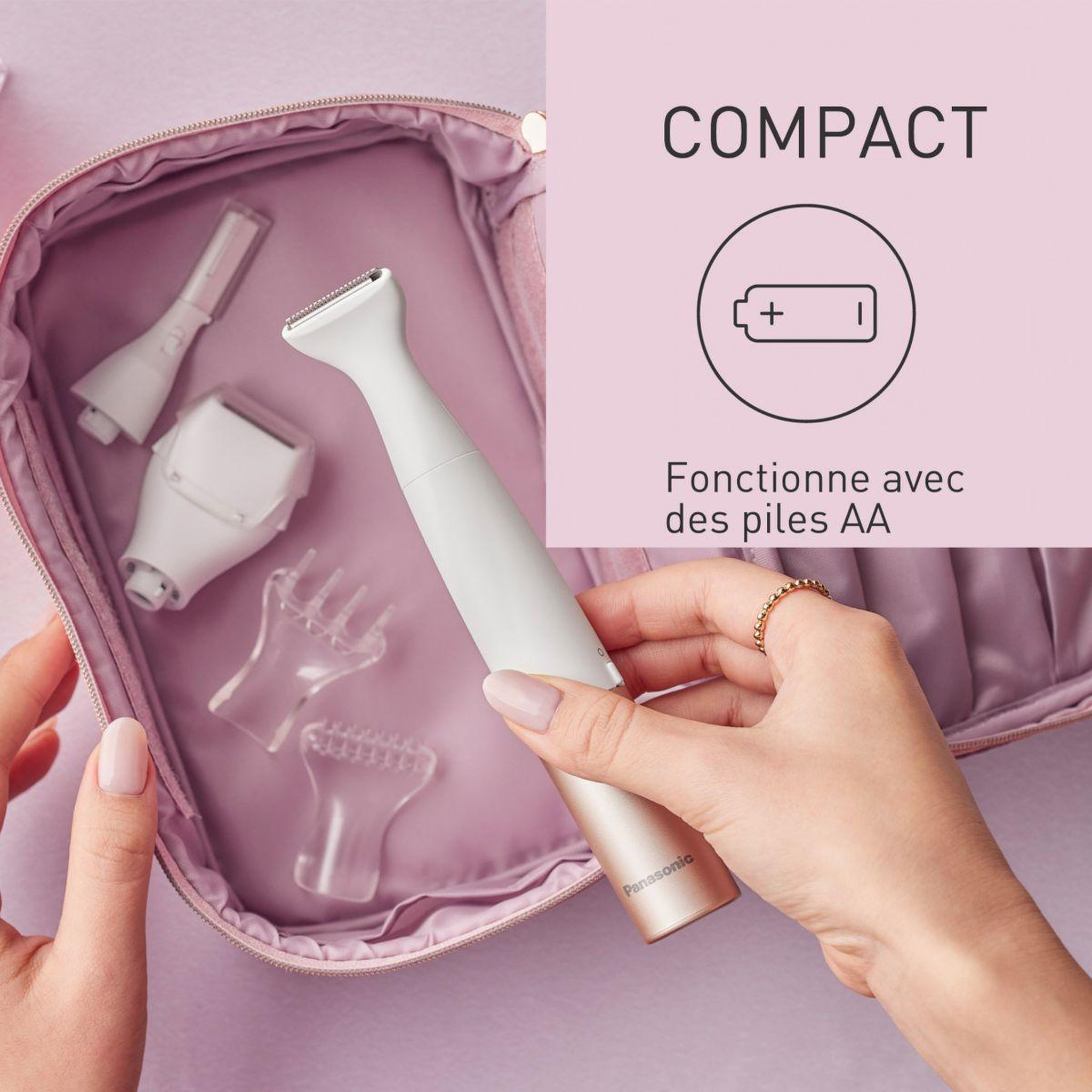 Voir la diapositive 4 : PANASONIC Tondeuse bikini ES-WM31-P301 5en1