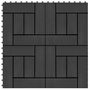 Voir la diapositive 1 : VIDAXL Carreau de terrasse 11 pcs WPC 30 x 30 cm 1 m^2 Noir