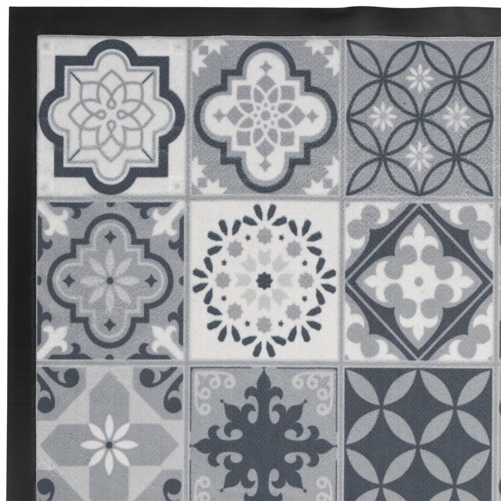 Voir la diapositive 2 : The Home Deco Factory Tapis déco à motifs  carreaux ciment  40x60cm gris