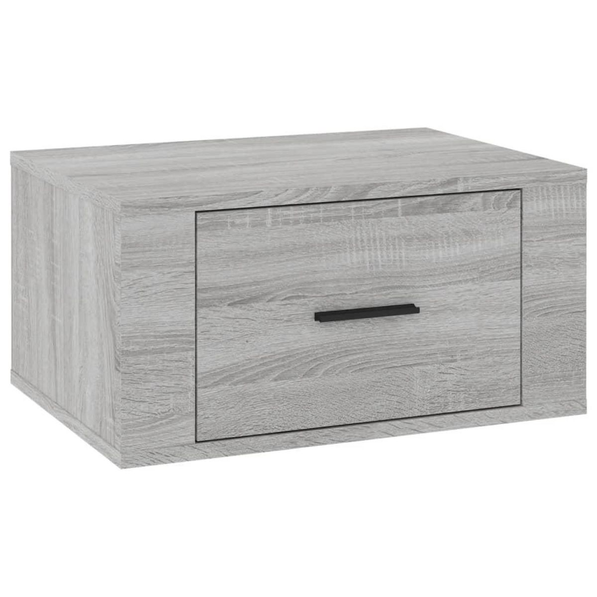 VIDAXL Table de chevet murale Sonoma gris 50x36x25 cm