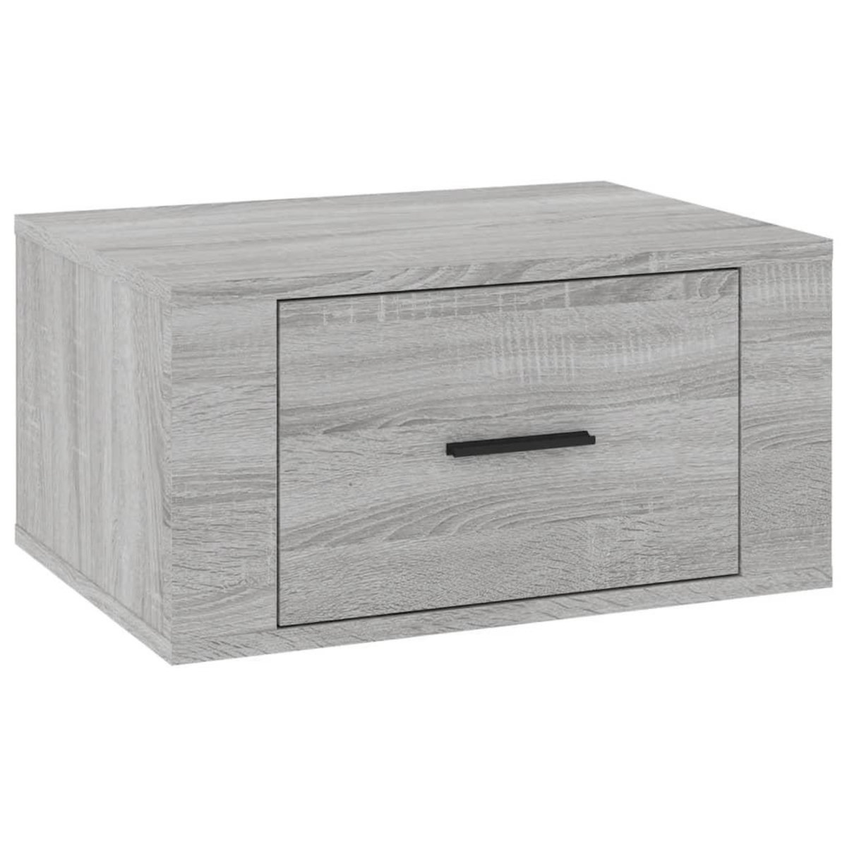 VIDAXL Table de chevet murale Sonoma gris 50x36x25 cm