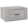 Voir la diapositive 2 : VIDAXL Table de chevet murale Sonoma gris 50x36x25 cm
