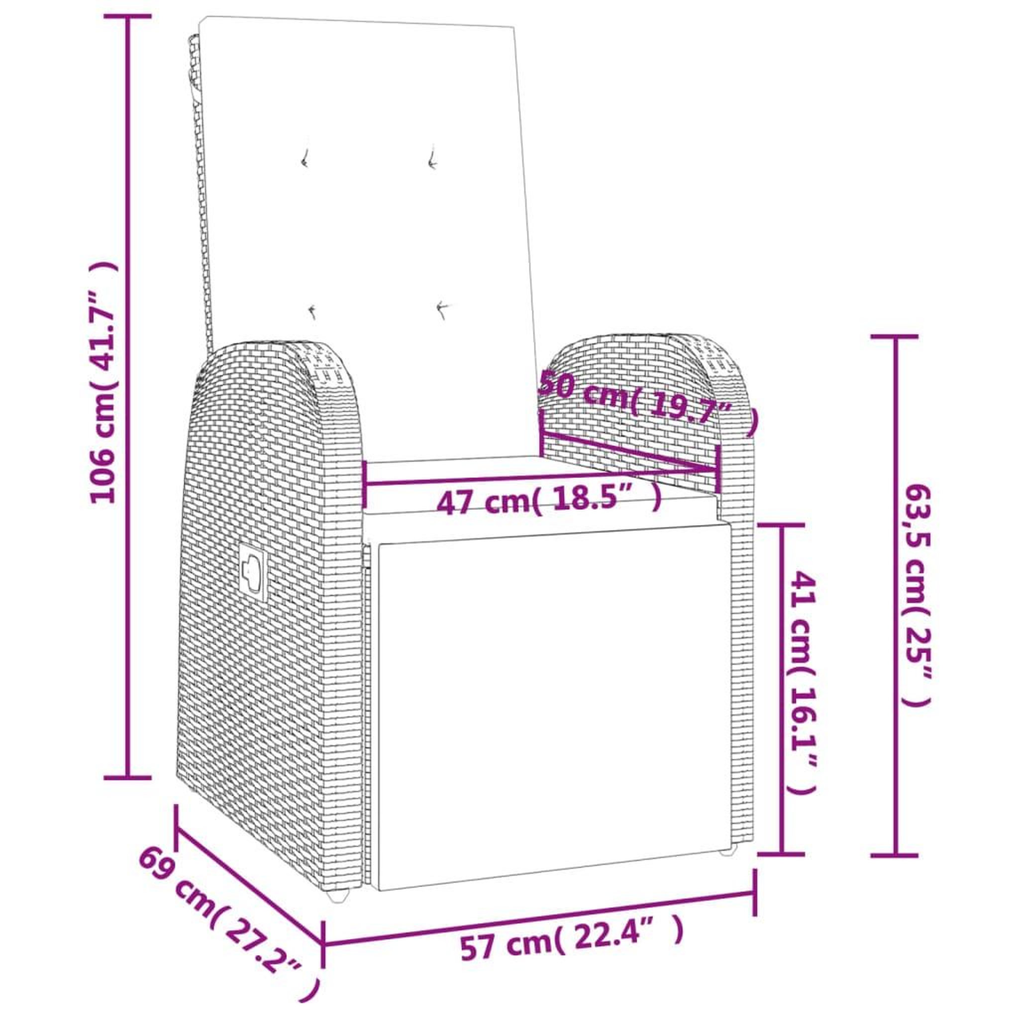 Voir la diapositive 6 : VIDAXL Ensemble a manger de jardin 5 pcs coussins gris resine tressee