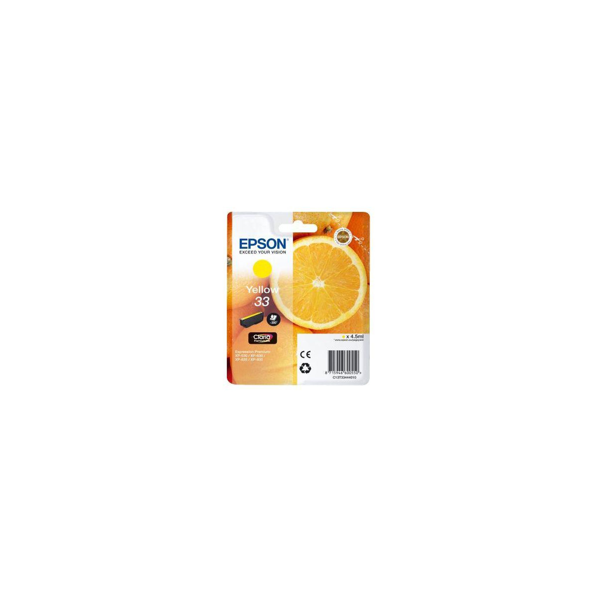Epson Cartouche d'encre originale t3344 jaune (yellow) série orange - c13t33444010