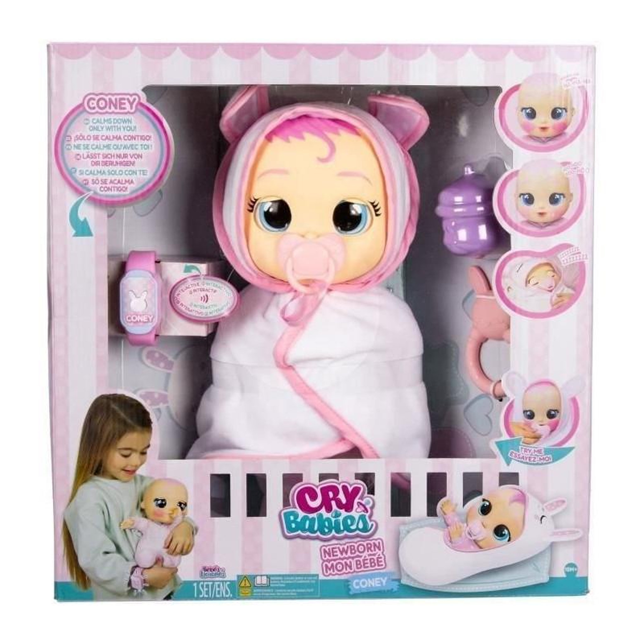 IMC Toys Poupon Cry Babies New Born - Coney