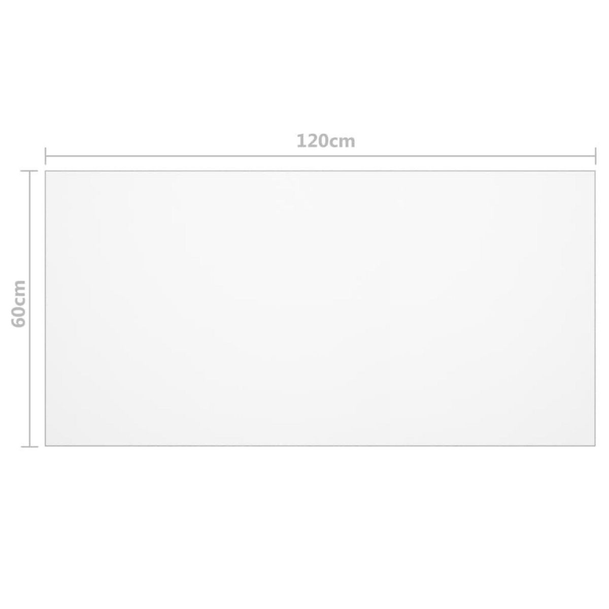 VIDAXL Protecteur de table transparent 120x60 cm 1,6 mm PVC