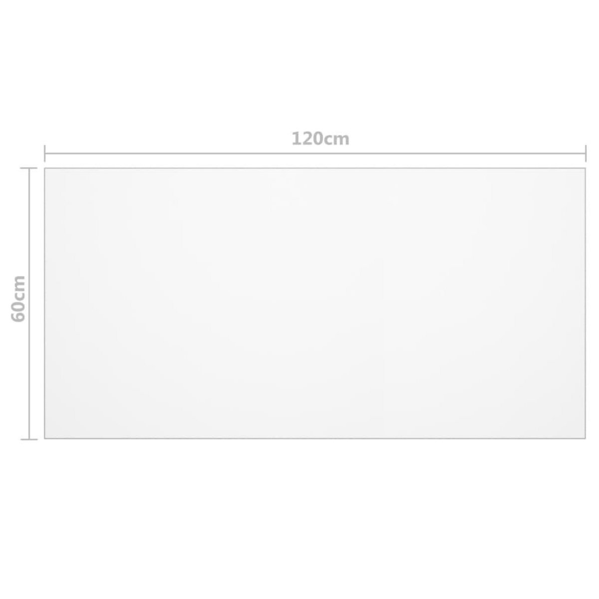 VIDAXL Protecteur de table transparent 120x60 cm 1,6 mm PVC