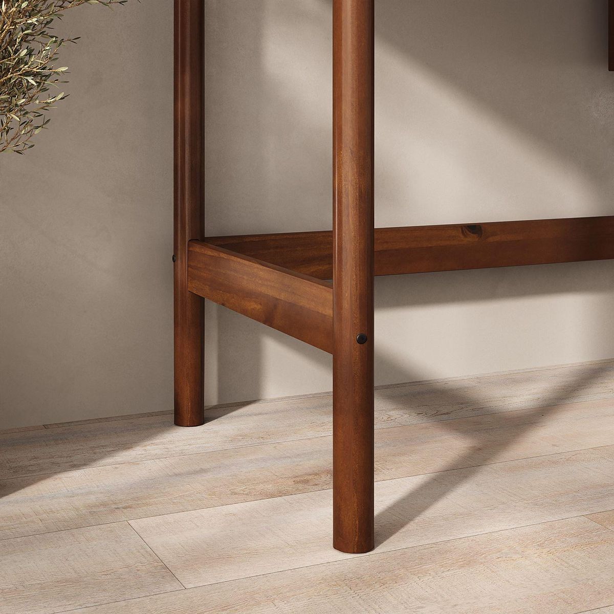 IDIMEX Bureau MARLO H 76 cm 2 tiroirs en bois massif