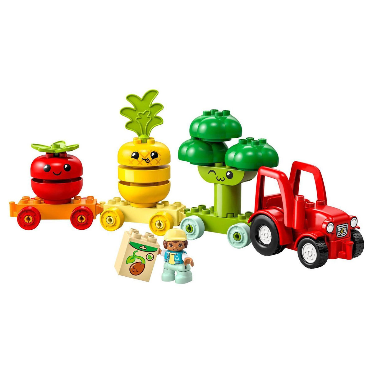LEGO DUPLO 10982 - Le tracteur des fruits et légumes, Jouet à Empiler et à Trier par Couleur pour les Bébés et Enfants Âgés de 1,5 à 3 Ans, Jeu Éducatif