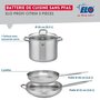 Voir la diapositive 2 : ELO Ensemble de 2 Poêles de cuisson 28 et 32 cm et 1 faitout 26 cm Elo Profi Citrin