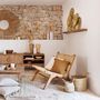 Voir la diapositive 6 :  Fauteuil en Teck & Rotin  Timor  80cm Naturel