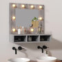 Voir la diapositive 1 : VIDAXL Armoire a miroir avec LED Sonoma gris 60x31,5x62 cm