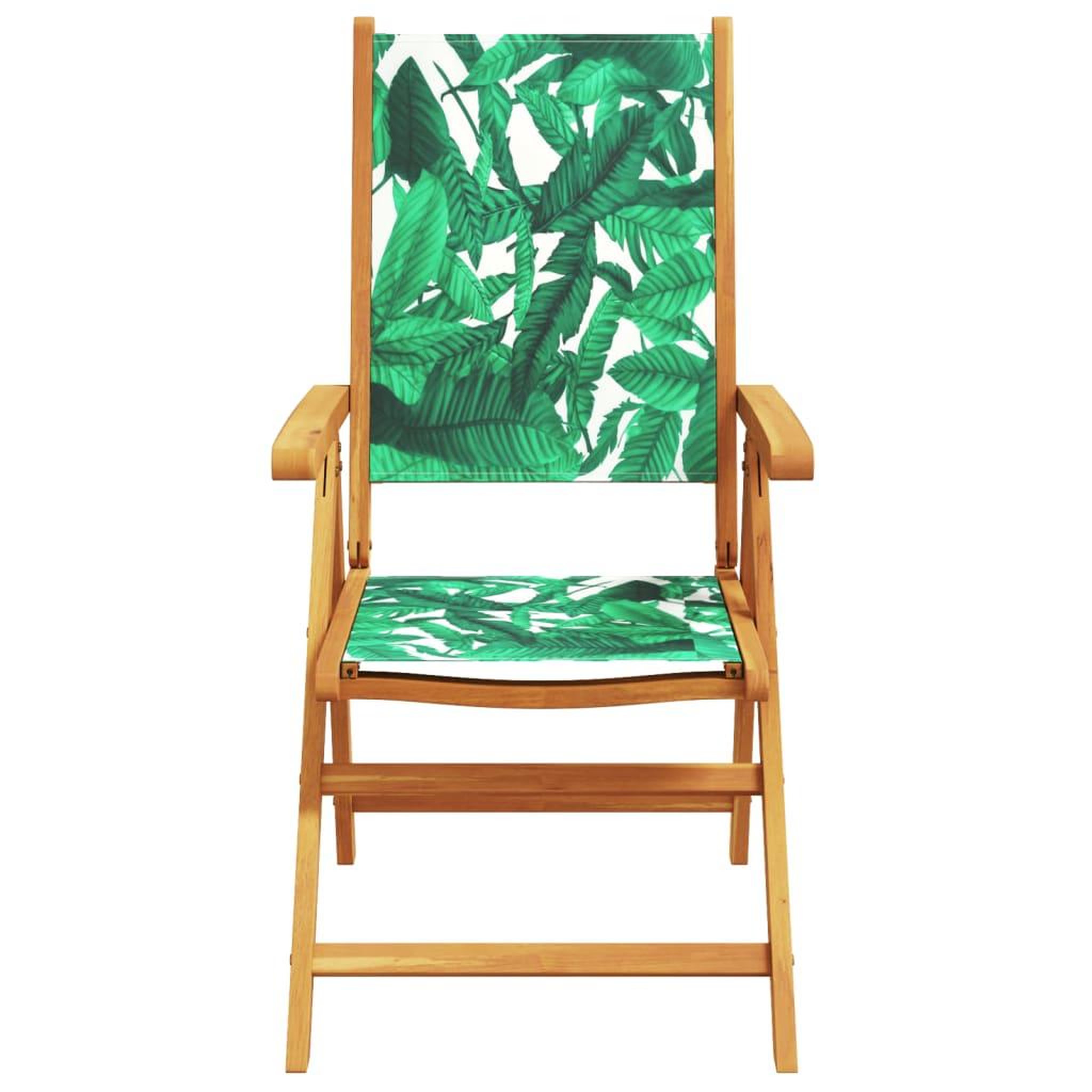 Voir la diapositive 5 : VIDAXL Chaises de jardin lot de 2 motif de feuilles acacia et tissu