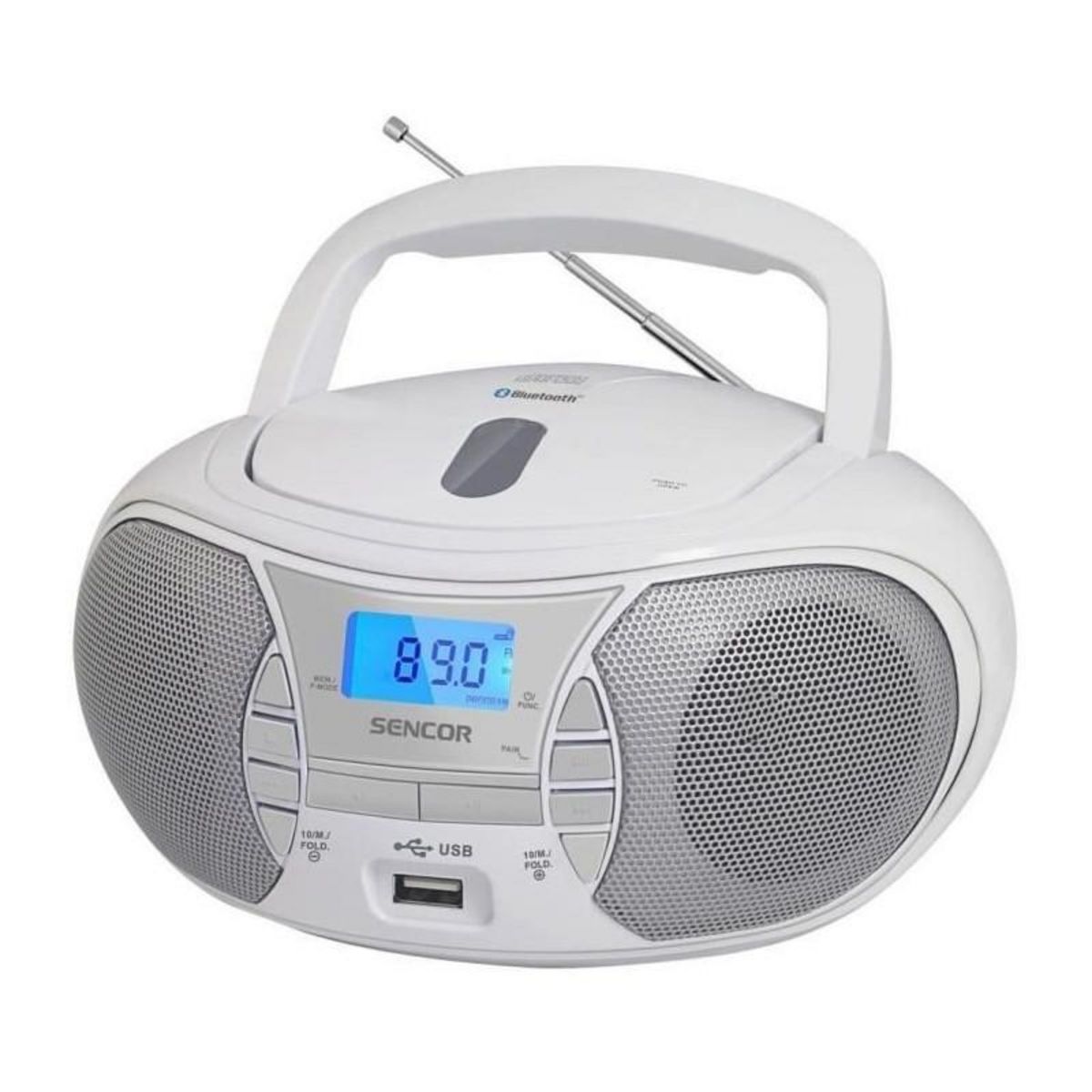SENCO Lecteur Radio CD - SENCOR - SPT 2700 WH - 3 W - CD / Bluetooth / MP3 - Blanc