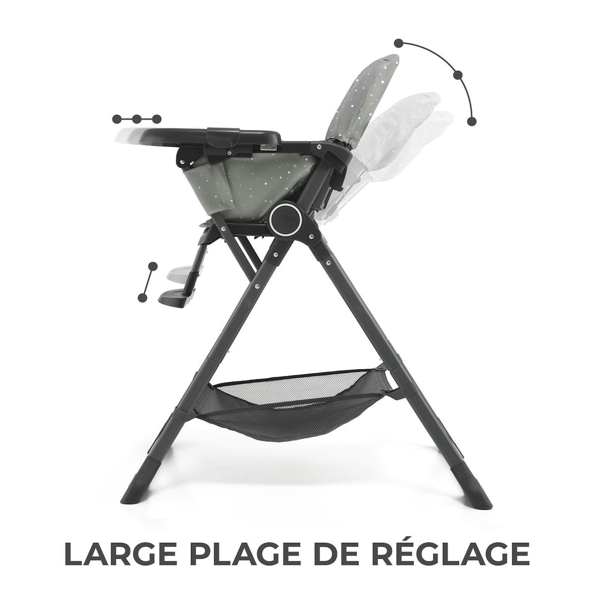 KINDERKRAFT Kinderkraft Highchair Foldee - Chaise de salle à manger pliable