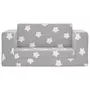 VIDAXL Canape-lit pour enfants a 2 places gris clair avec etoiles