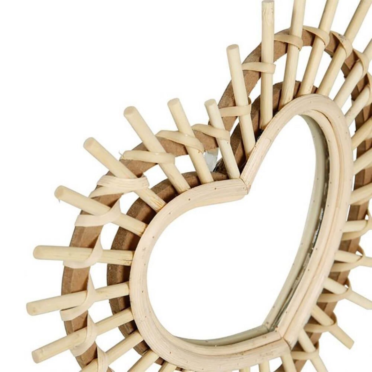 OSTARIA Miroir bambou cœur