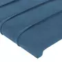 VIDAXL Tete de lit avec oreilles Bleu fonce 203x16x78/88 cm Velours
