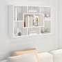 Voir la diapositive 1 : VIDAXL Etagere murale blanc 85x16x52,5 cm bois d'ingenierie