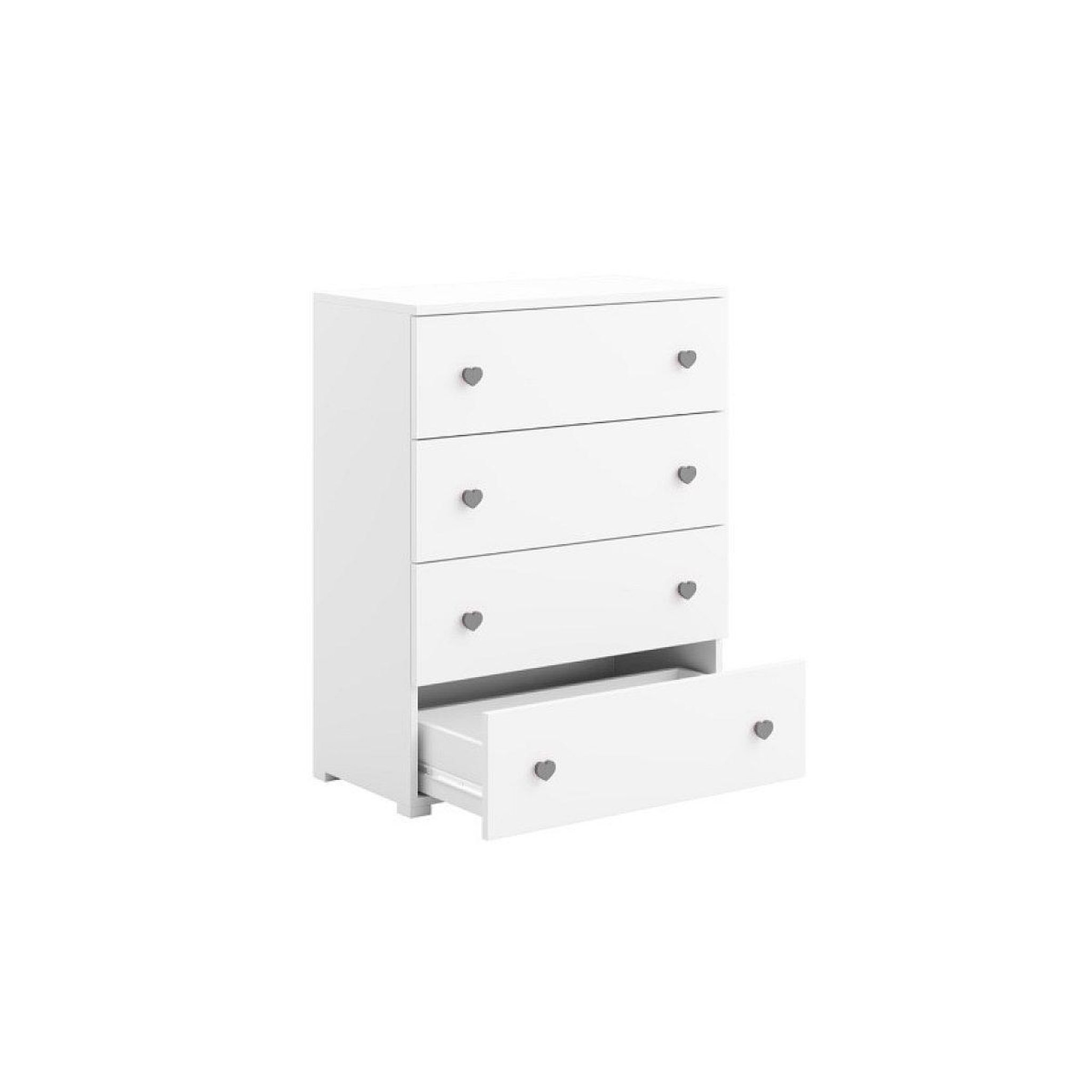 Voir la diapositive 3 : 1001JOUETS Commode mimi blanche - poignée grise