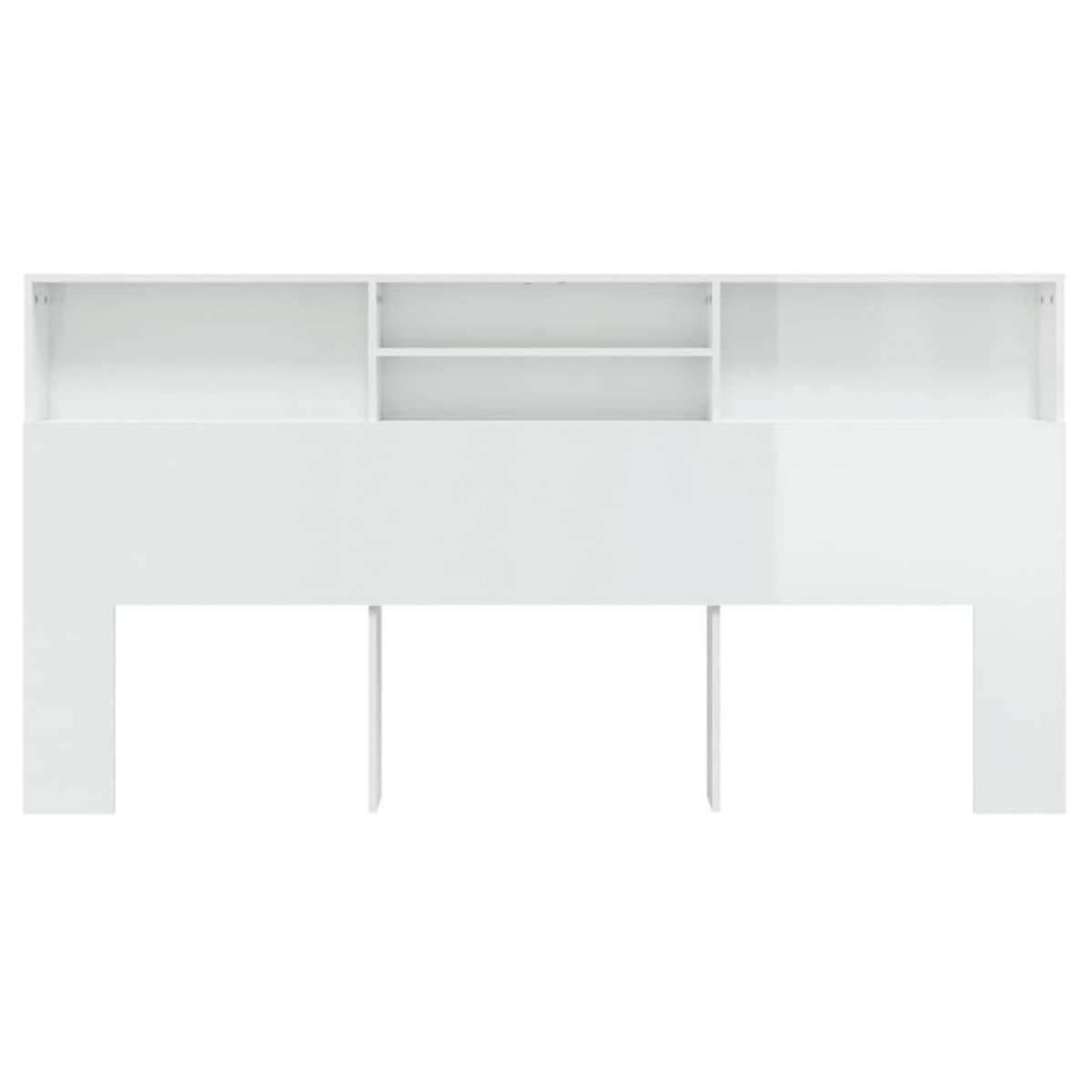 VIDAXL Armoire de tete de lit Blanc brillant 200x19x103,5 cm