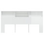 Voir la diapositive 3 : VIDAXL Armoire de tete de lit Blanc brillant 200x19x103,5 cm