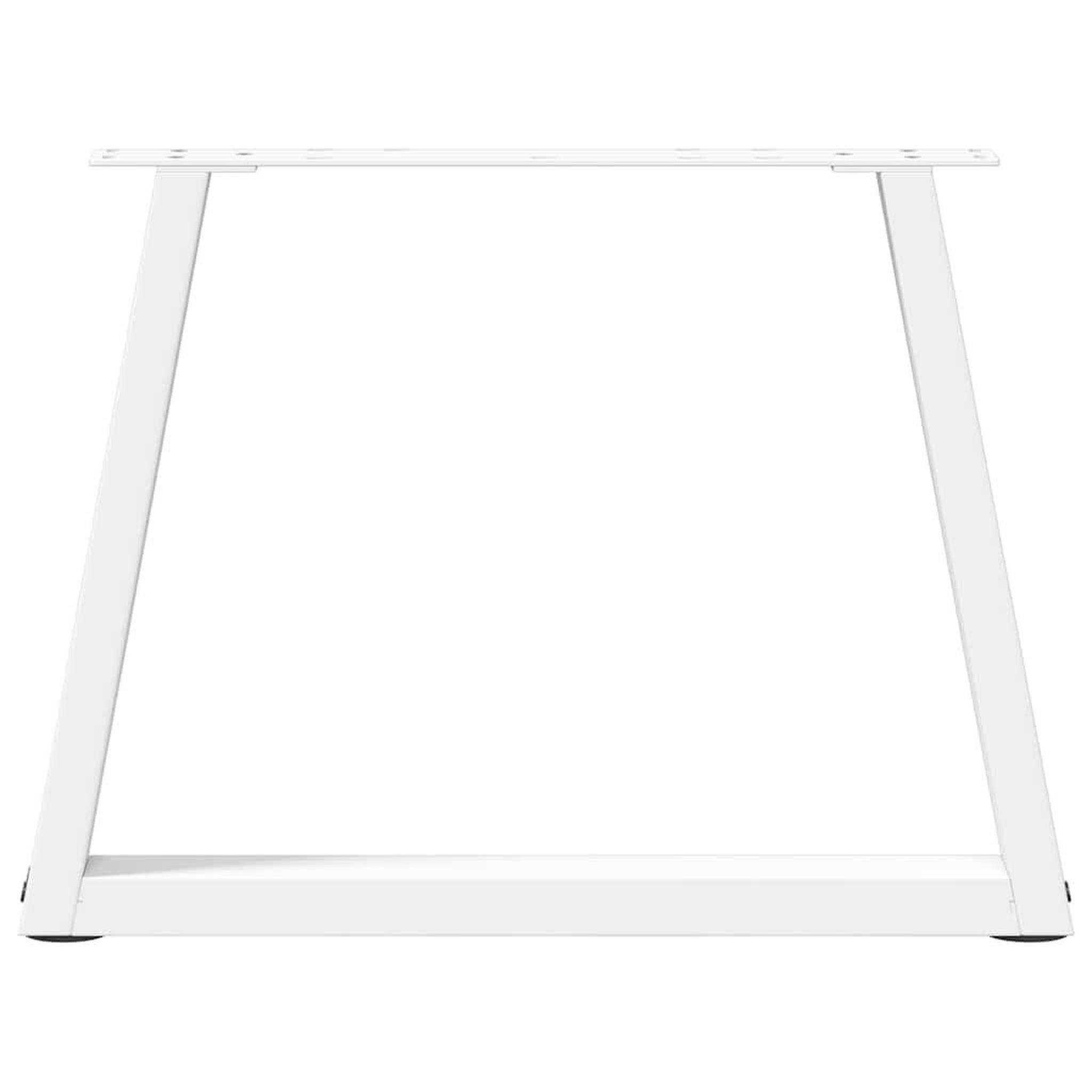 Voir la diapositive 5 : VIDAXL Pieds de table a manger forme V 2pcs blanc 50x(42-43,3)cm acier