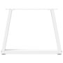 Voir la diapositive 5 : VIDAXL Pieds de table a manger forme V 2pcs blanc 50x(42-43,3)cm acier