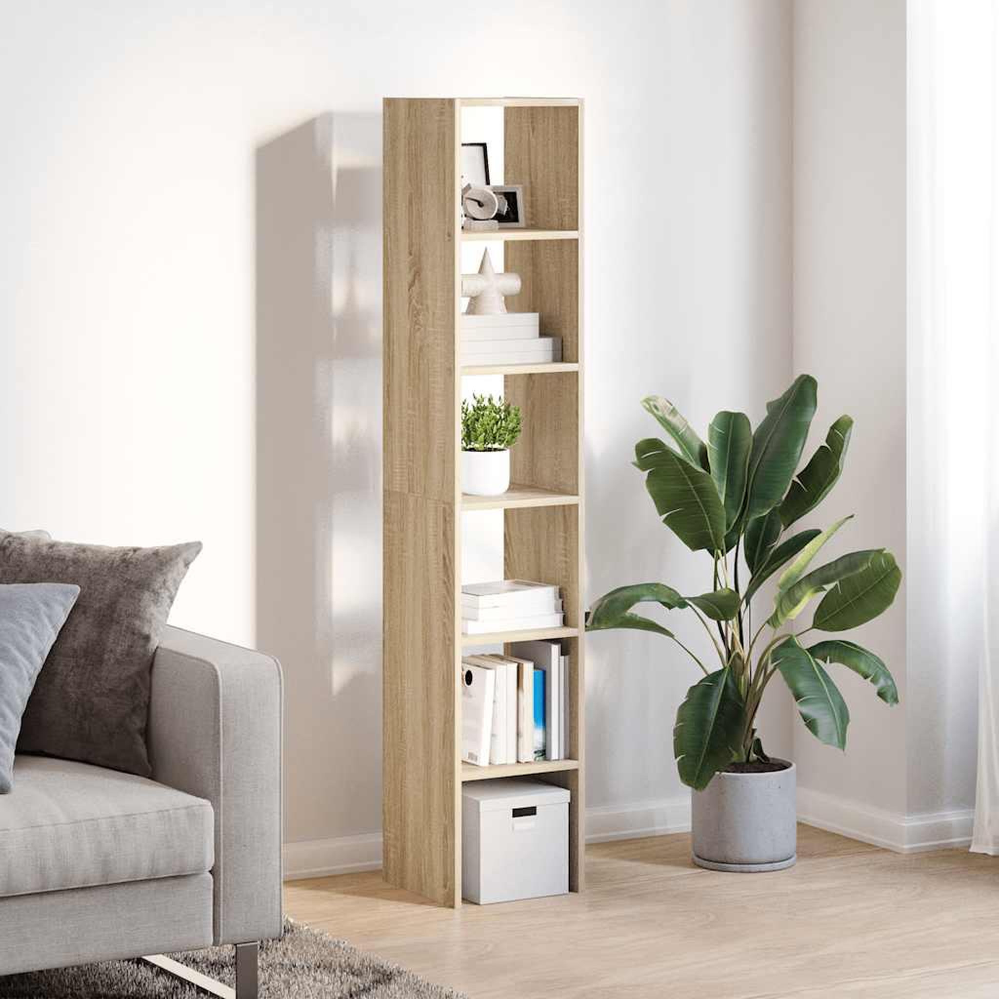 Voir la diapositive 3 : VIDAXL Bibliotheques 2 pcs empilable chene sonoma bois d'ingenierie