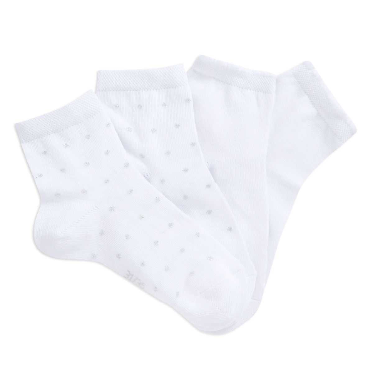 IN EXTENSO Lot de 2 paires de socquettes plumetis fille 