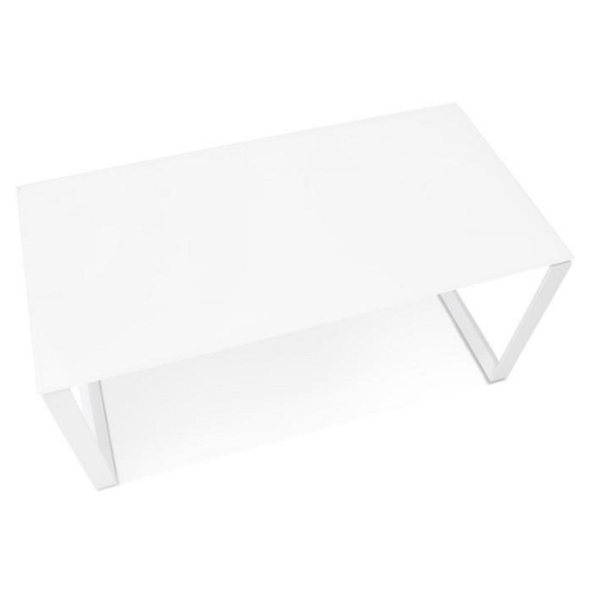 Paris Prix Bureau Design en Verre  Abigano  160cm Blanc