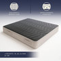 Voir la diapositive 3 : THE WHITE STONE Matelas 80x190 cm en Mémoire de Forme 9 Zones | Hauteur 25 cm | Orthopédique, Respirant & Hypoallergénique | Revêtement Anti-acariens & Antibactérien