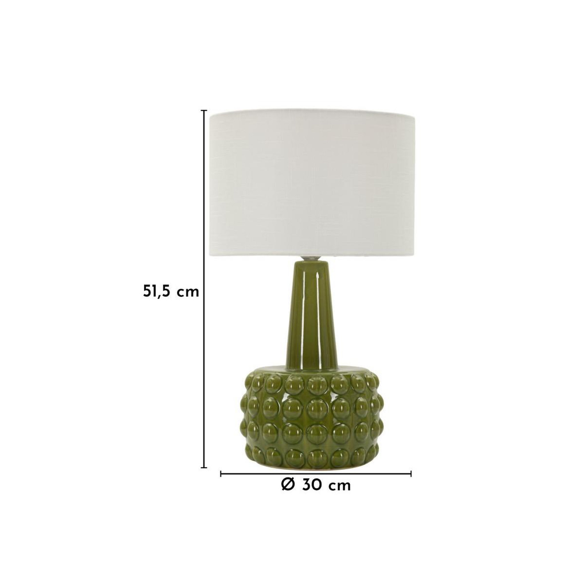 Voir la diapositive 6 : Paris Prix Lampe à poser en céramique  gress  51cm vert