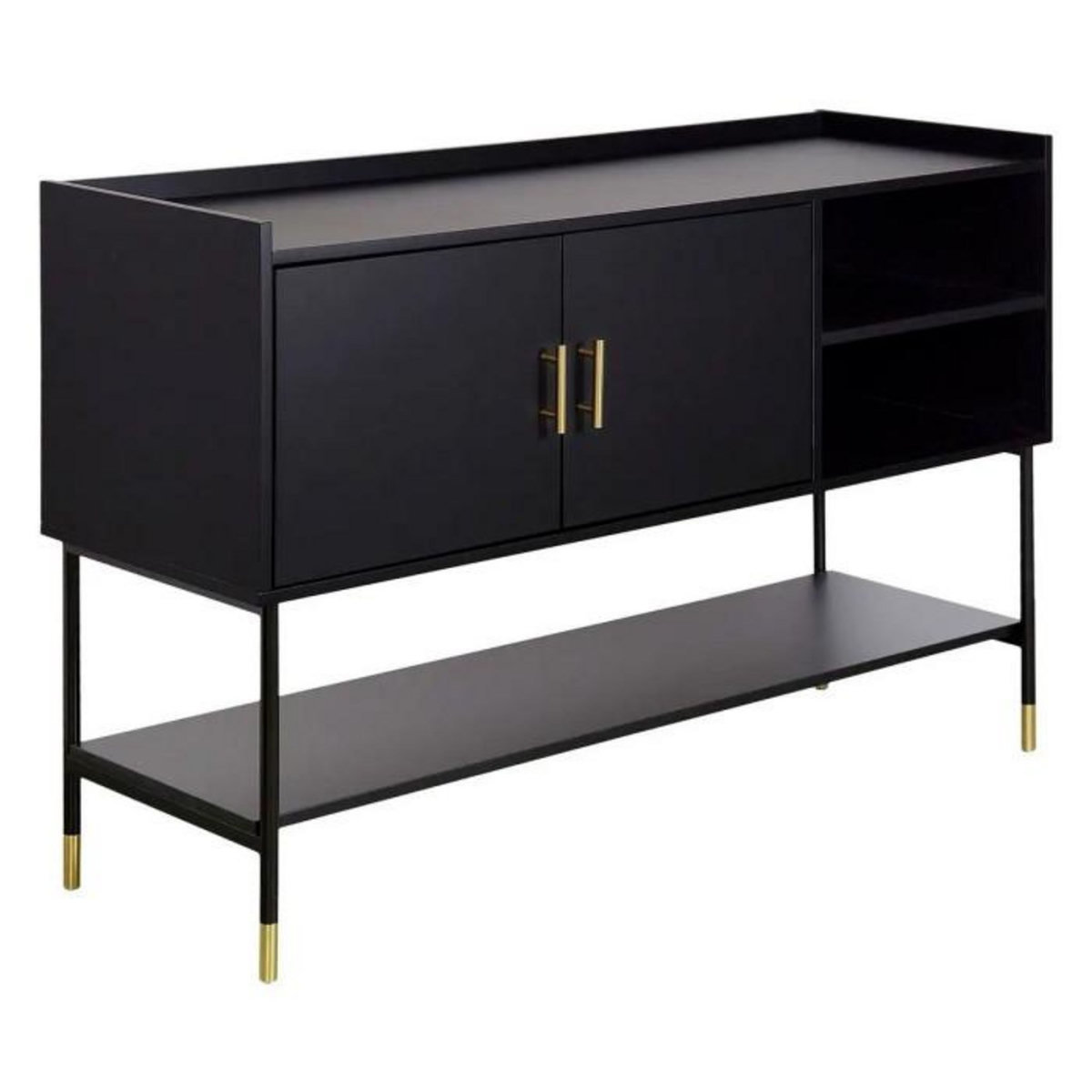 ATMOSPHERA Buffet 2 Portes & 2 Niches  Tedy  120cm Noir
