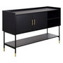 Voir la diapositive 1 : ATMOSPHERA Buffet 2 Portes & 2 Niches  Tedy  120cm Noir
