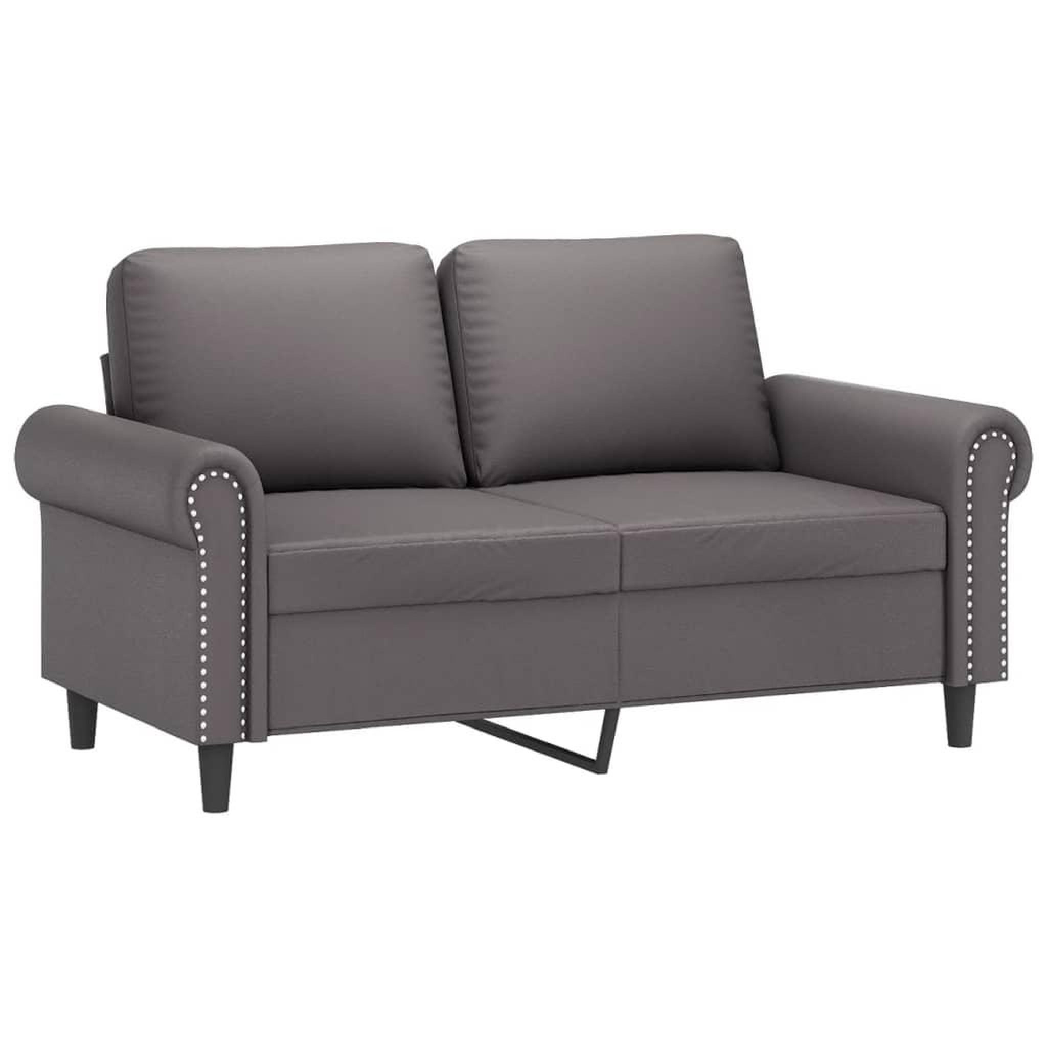 Voir la diapositive 3 : VIDAXL Ensemble de canapes 2 pcs avec coussins Gris Similicuir