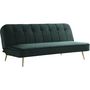 Voir la diapositive 2 : Habitat et Jardin Canapé Clic Clac velours  James  - 180 x  83 x 75 cm - 3 places - Vert foncé.