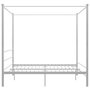 Voir la diapositive 3 : VIDAXL Cadre de lit a baldaquin sans matelas blanc metal 180x200 cm