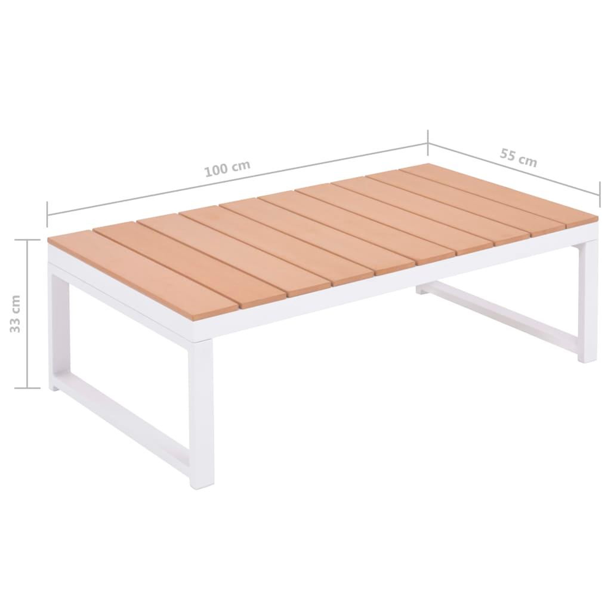 Voir la diapositive 6 : VIDAXL Salon de jardin 5 pcs avec coussins Aluminium et WPC