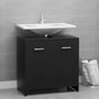 Voir la diapositive 1 : VIDAXL Armoire de salle de bain noir 60x33x61 cm Bois d'ingenierie