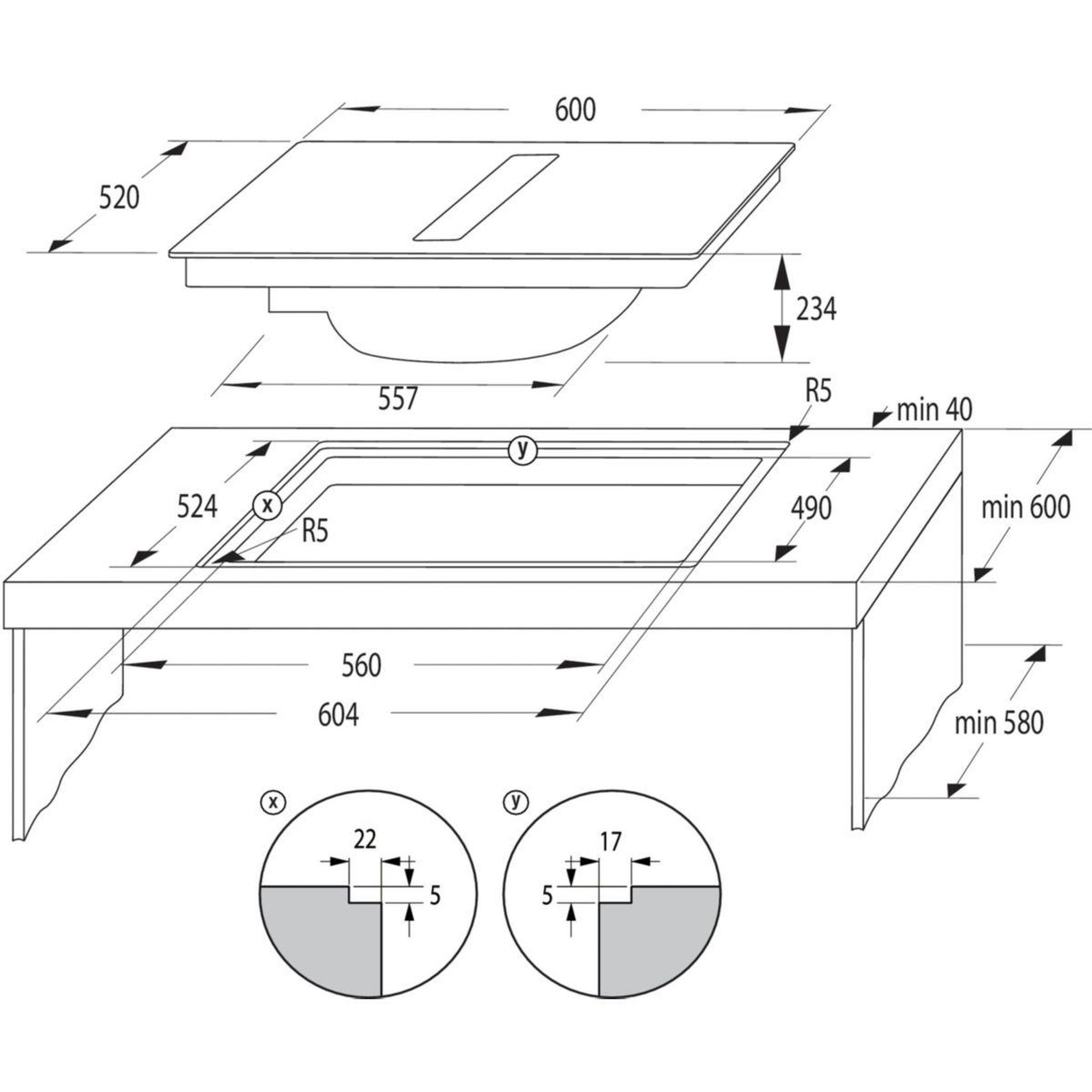 Voir la diapositive 5 : GORENJE Plaque induction aspirante geh6432bscwf