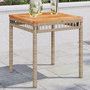 Voir la diapositive 1 : VIDAXL Table de jardin melange beige 38x38x42 cm rotin et bois acacia