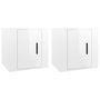 Voir la diapositive 2 : VIDAXL Meubles TV muraux 2 pcs Blanc brillant 40x34,5x40 cm