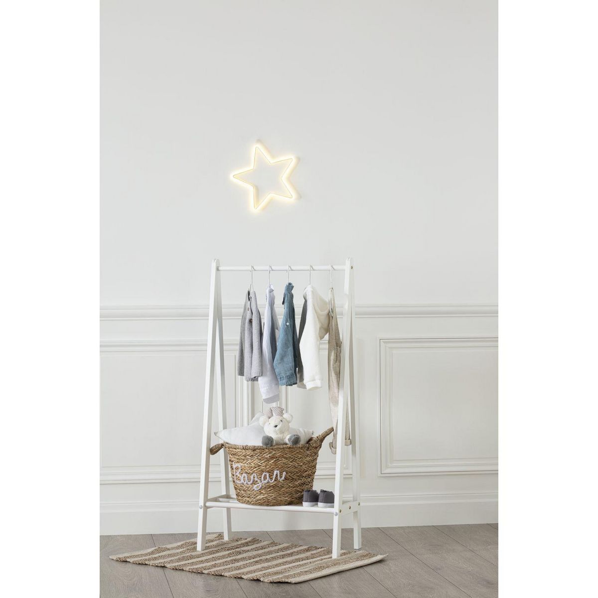 Atmosphera Kids Portant pour enfant simple - hauteur 115 cm - Blanc