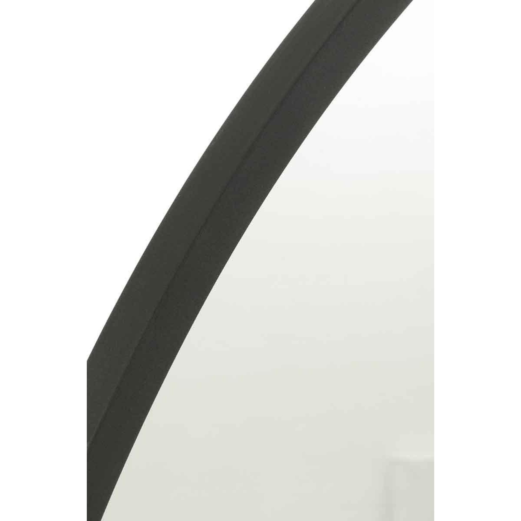 Voir la diapositive 2 : J-LINE Miroir Mural Design  Matazo  40cm Noir Mat