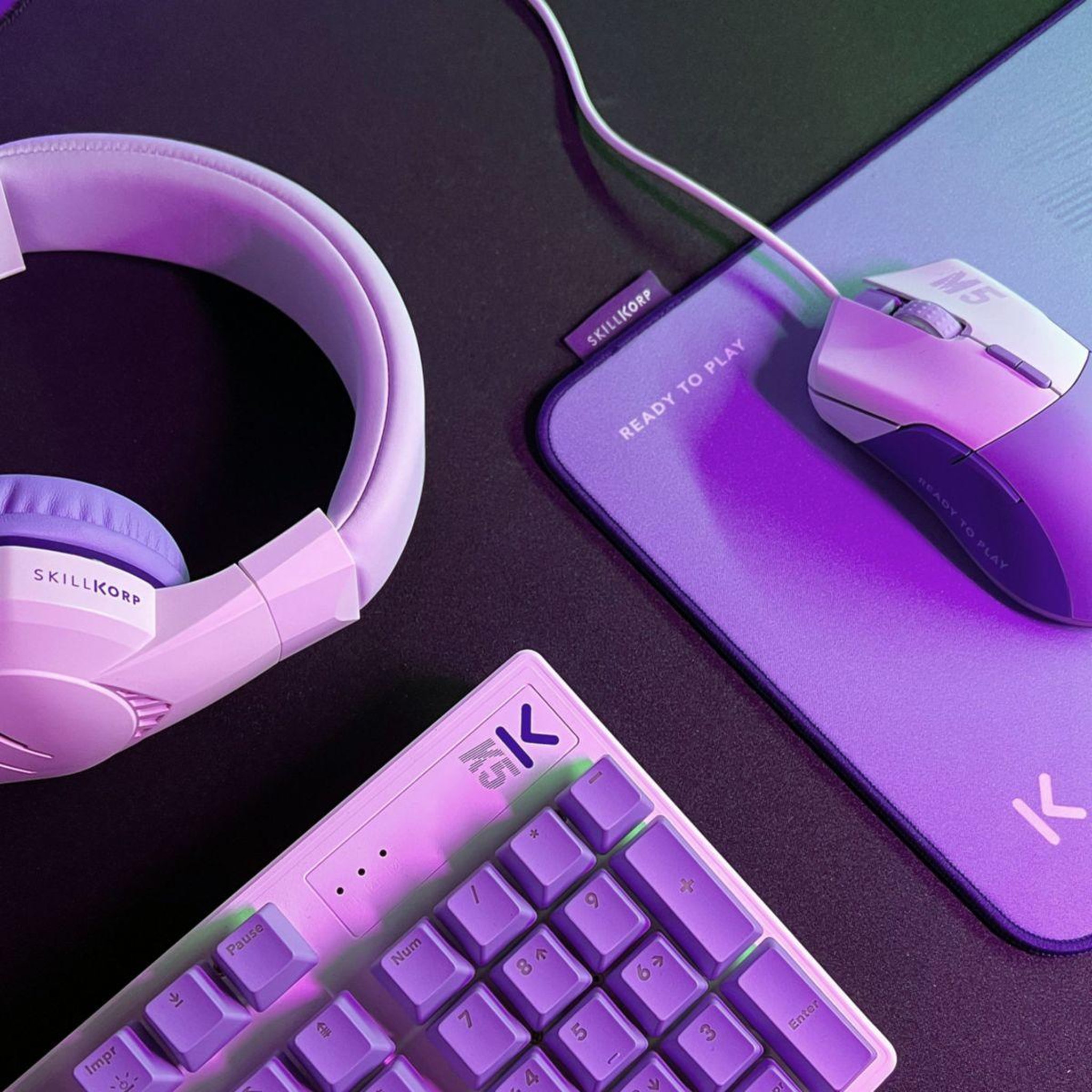 Voir la diapositive 4 : SKILLKORP Souris Gamer Filaire M5 ECO PURPLE Access