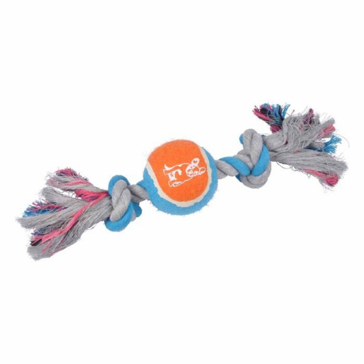Paris Prix Jouet Chien  Corde & Balle de Tennis  30cm Orange