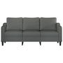 Voir la diapositive 3 : VIDAXL Canape a 3 places Gris fonce 180 cm Tissu